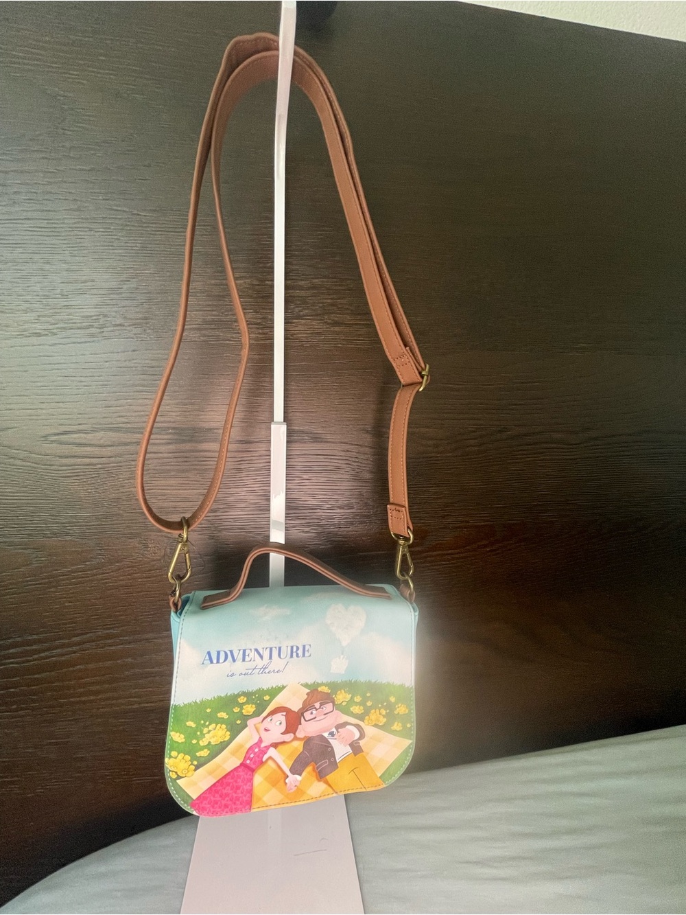 Disney’s UP Adventure' Light Blue Picnic Print Handbag by Loungefly - Picture 3 of 3